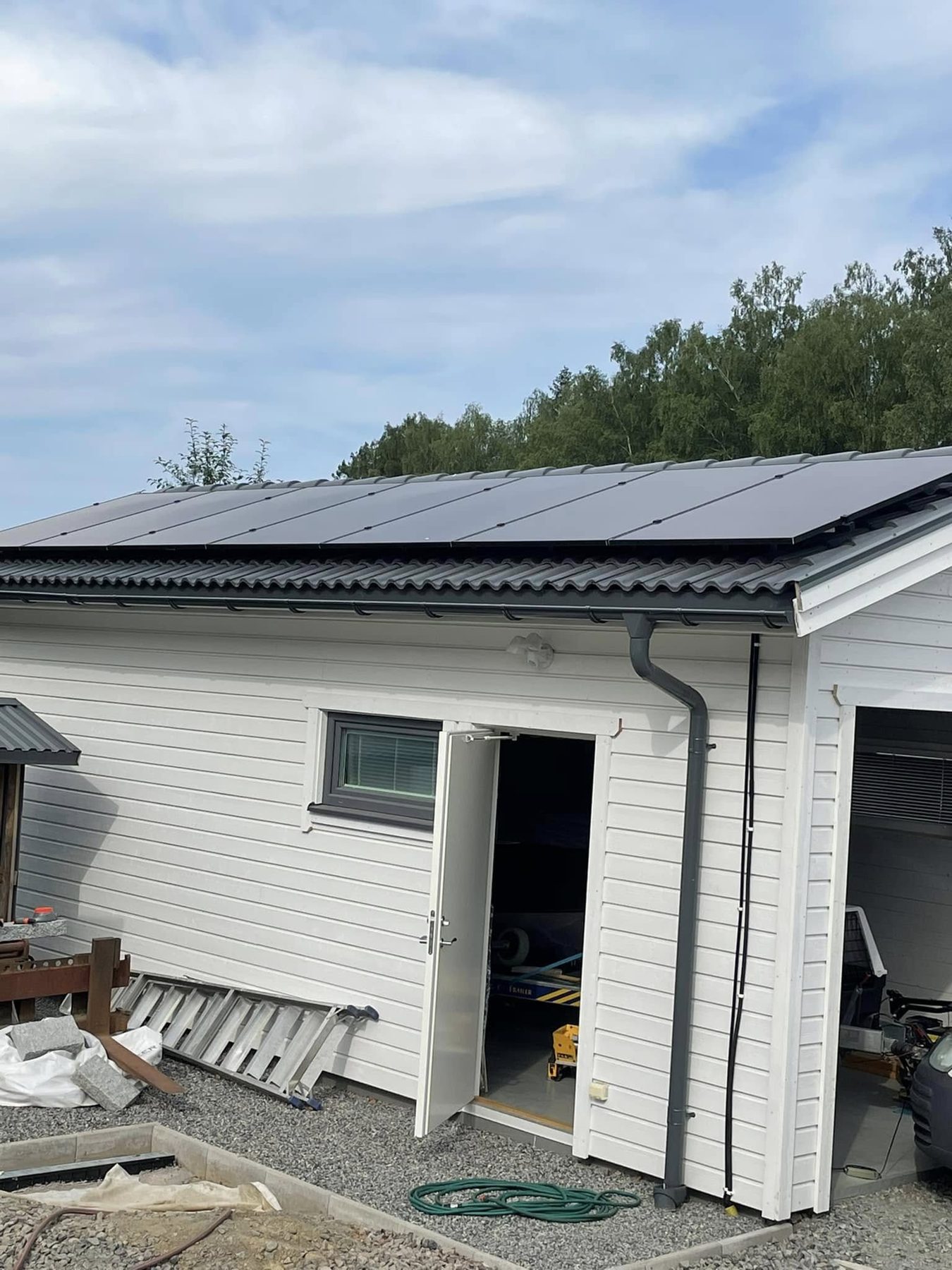 Solceller på garagetak